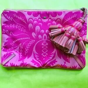 Rare Anya Hindmarch Courtney Damask Clutch NWT